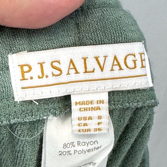 PJ Salvage Draw String Waist Gold Side Stripe Long Lounge Sleep Jogger Pants - Picture 8 of 9